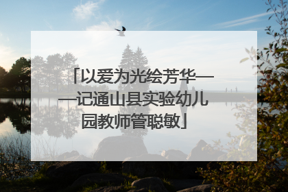 以爱为光绘芳华——记通山县实验幼儿园教师管聪敏