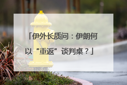 伊外长质问：伊朗何以“重返”谈判桌？