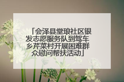 会泽县堂琅社区银发志愿服务队到驾车乡芹菜村开展困难群众慰问帮扶活动