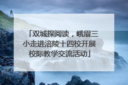 双城探阅读，峨眉三小走进涪陵十四校开展校际教学交流活动