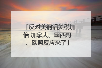 反对美钢铝关税加倍 加拿大、墨西哥、欧盟反应来了