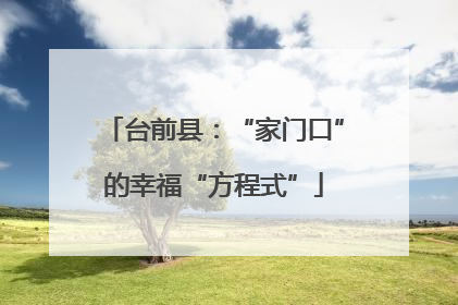 台前县：“家门口”的幸福“方程式”