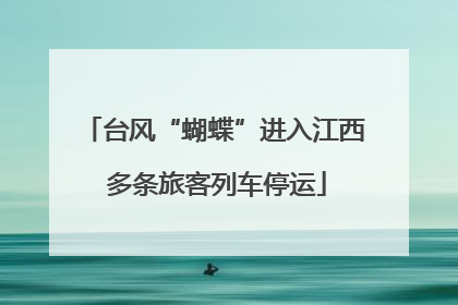 台风“蝴蝶”进入江西 多条旅客列车停运