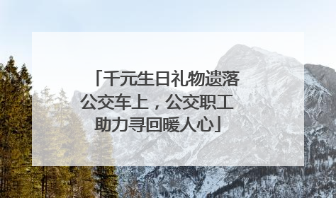 千元生日礼物遗落公交车上，公交职工助力寻回暖人心