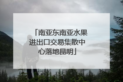 南亚东南亚水果进出口交易集散中心落地昆明