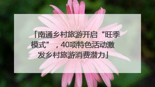 南通乡村旅游开启“旺季模式”，40项特色活动激发乡村旅游消费潜力