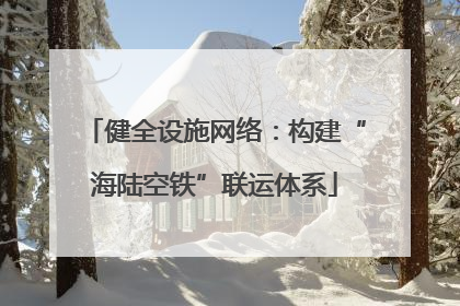 健全设施网络：构建“海陆空铁”联运体系