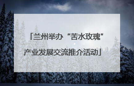 兰州举办“苦水玫瑰”产业发展交流推介活动