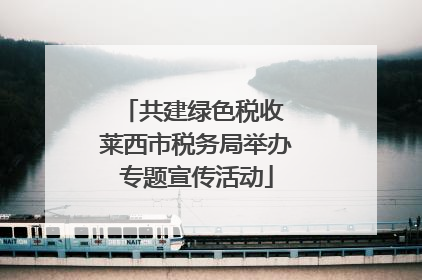 共建绿色税收 莱西市税务局举办专题宣传活动