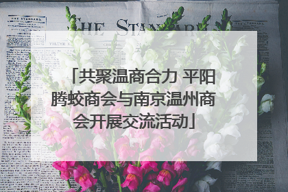 共聚温商合力 平阳腾蛟商会与南京温州商会开展交流活动