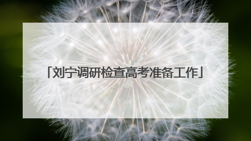 刘宁调研检查高考准备工作