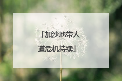 加沙地带人道危机持续