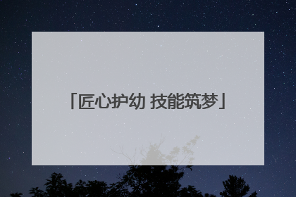 匠心护幼 技能筑梦