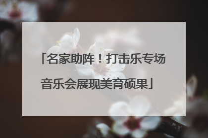 名家助阵！打击乐专场音乐会展现美育硕果