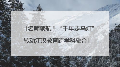 名师领航！“千年走马灯”转动江汉教育跨学科融合