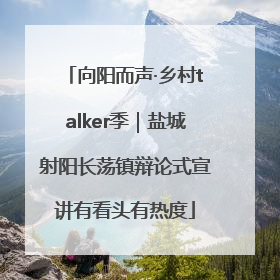 向阳而声·乡村talker季｜盐城射阳长荡镇辩论式宣讲有看头有热度