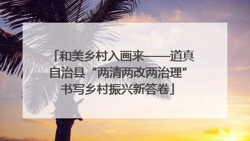 和美乡村入画来——道真自治县“两清两改两治理”书写乡村振兴新答卷
