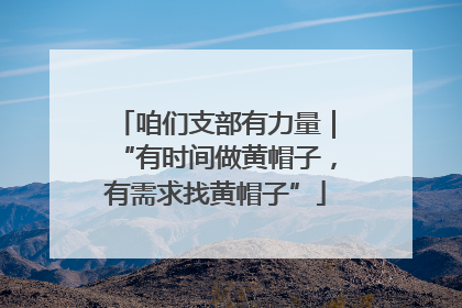 咱们支部有力量｜“有时间做黄帽子，有需求找黄帽子”