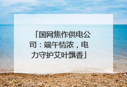 国网焦作供电公司：端午情浓，电力守护艾叶飘香