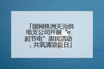 国网株洲天元供电支公司开展“e起节电”惠民活动，共筑清凉夏日