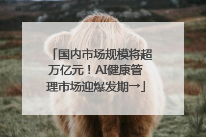 国内市场规模将超万亿元！AI健康管理市场迎爆发期→