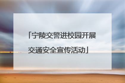 宁陵交警进校园开展交通安全宣传活动