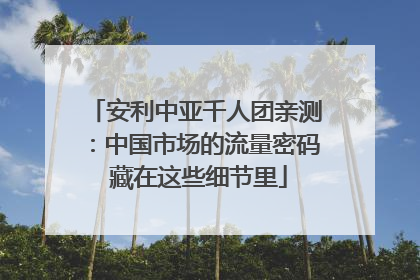 安利中亚千人团亲测：中国市场的流量密码 藏在这些细节里