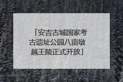 安吉古城国家考古遗址公园八亩墩越王陵正式开放