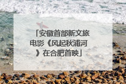 安徽首部新文旅电影《风起秋浦河》在合肥首映