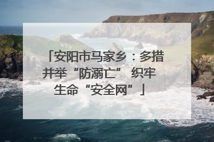 安阳市马家乡:多措并举“防溺亡” 织牢生命“安全网”