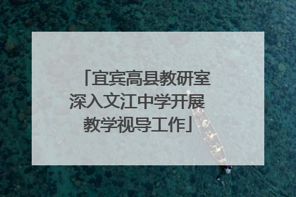 宜宾高县教研室深入文江中学开展教学视导工作