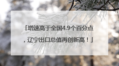 增速高于全国4.9个百分点，辽宁出口总值再创新高！