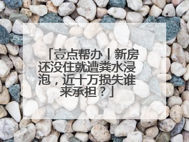 壹点帮办丨新房还没住就遭粪水浸泡，近十万损失谁来承担？
