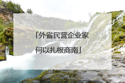 外省民营企业家何以扎根商南