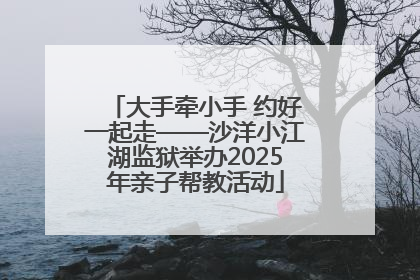 大手牵小手 约好一起走——沙洋小江湖监狱举办2025年亲子帮教活动