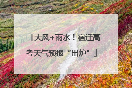 大风+雨水！宿迁高考天气预报“出炉”