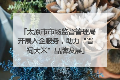太原市市场监督管理局开展入企服务，助力“晋祠大米”品牌发展