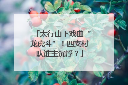 太行山下戏曲“龙虎斗”！四支村队谁主沉浮？