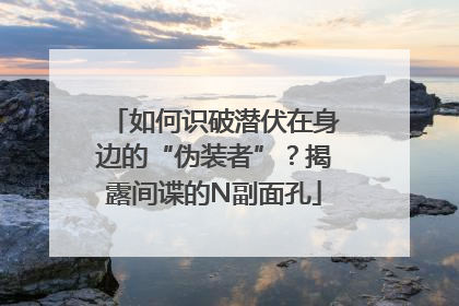 如何识破潜伏在身边的“伪装者”？揭露间谍的N副面孔