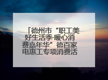 德州市“职工美好生活季·暖心消费嘉年华”德百家电惠工专项消费活动正式启动