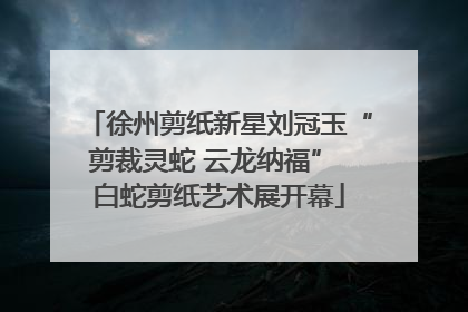 徐州剪纸新星刘冠玉“剪裁灵蛇 云龙纳福” 白蛇剪纸艺术展开幕