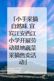 小手采摘自然味 宜宾江安西江小学开展劳动基地蔬菜采摘售卖活动