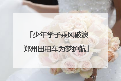少年学子乘风破浪 郑州出租车为梦护航