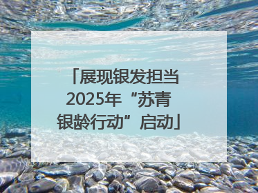 展现银发担当 2025年“苏青银龄行动”启动