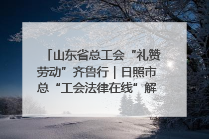 山东省总工会“礼赞劳动”齐鲁行｜日照市总“工会法律在线”解决职工愁“薪”事