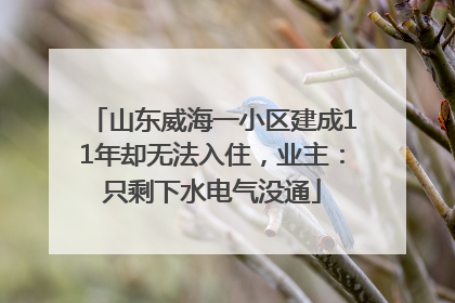 山东威海一小区建成11年却无法入住，业主：只剩下水电气没通