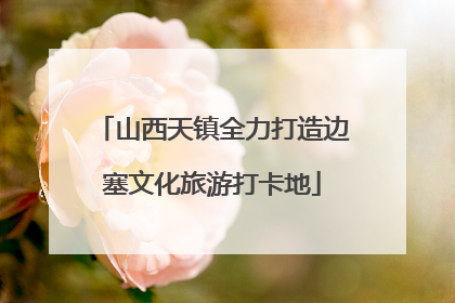 山西天镇全力打造边塞文化旅游打卡地
