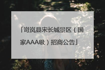 岢岚县宋长城景区（国家AAA级）招商公告