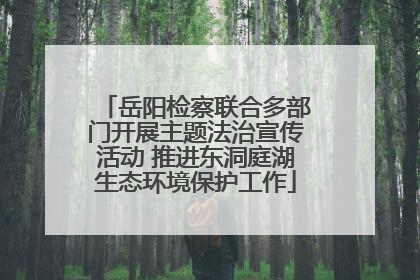 岳阳检察联合多部门开展主题法治宣传活动 推进东洞庭湖生态环境保护工作