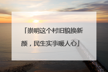 崇明这个村旧貌换新颜，民生实事暖人心